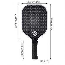 A Complete Set Of Fiberglass Pickleball Equipment, Including 2 Rackets + 4 Balls + 1 Black Ball Bag, 26-Hole Balls + 40-Hole Balls, Training Rackets - Multicolor - View 5