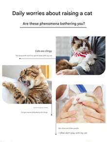 Cat Toys Teaser Wand With Rabbit Fur, Feather Stick, Balls, Scratching Pole, Interactive Toys For Cats - Multicolor - View 3