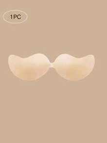 2片/1片装无肩带隐形粘胶文胸，女士硅胶聚拢无背无缝文胸，可重复使用，适合搭配婚纱、晚礼服、日常穿着、旅行必备 - 彩色 - 查看 12