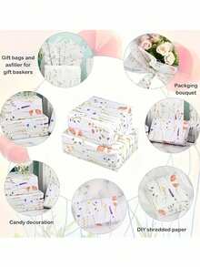 10/20/50张彩色紫色百合花包装纸，艺术纸，适用于派对、生日、婚礼装饰、包装纸、薄纸、花束用品、礼品包装纸、鲜花包装纸、礼品包装、婚礼包装、各种场合的装饰 - 彩色 - 查看 8