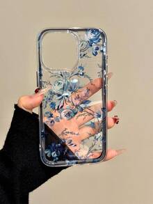 2pc Shiny Blue Peony Flower Pattern Waterproof Anti-Fall Anti-Slip Soft Phone Case Cover Compatible With Apple 17/16/16Pro/16Pro Max/16PlusFOR-YOUR-BELOVED-PHONE Christmas Gifts Christmas Gifts - Kiểu 6 (1 cái) - Xem 5