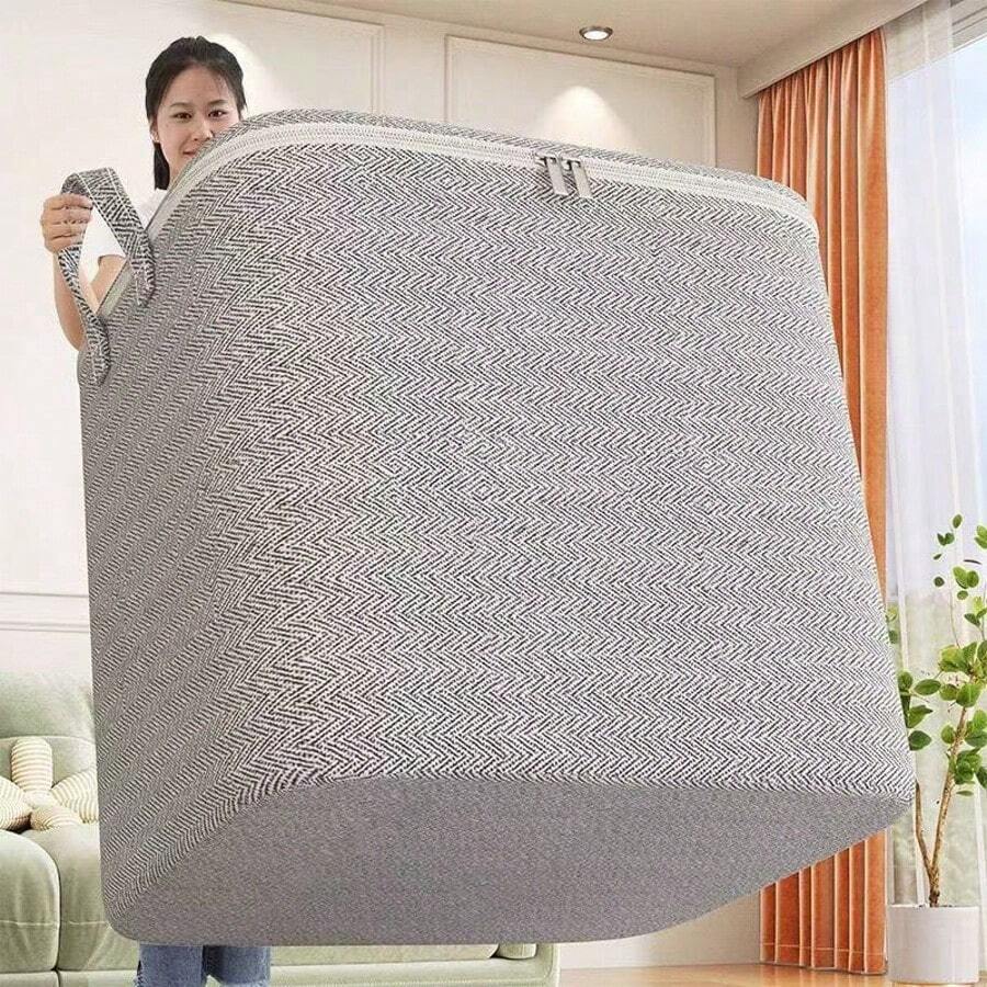Large Capacity, Waterproof, Foldable Fabric Storage Box - Ideal For Storing Clothes, Bedding, Toys, Home & Car Accessories, Classic Fabric Storage Bin With Lid, Underbed Storage Organizer,Storage Orangizer,Travel Essential - Multicolor - View 1