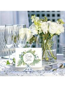 5pcs Acrylic Diamond Shaped Place Card Holders - Wedding Ceremony Supplies, Table Card Clips, Card Stands, Suitable For Weddings, Birthdays, Parties, Holidays, Baby Showers, Adds Festive Atmosphere To Events - Multicolor - View 10