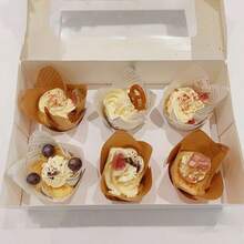 50 pièces Moules à muffins Tulipe - Caissettes à cupcakes en papier jetables, résistantes à la chaleur et imperméables aux graisses pour la cuisson - Parfait pour Pâques, Thanksgiving, Mariage, Fournitures pour fête d'anniversaire - Multicolore - Voir 9