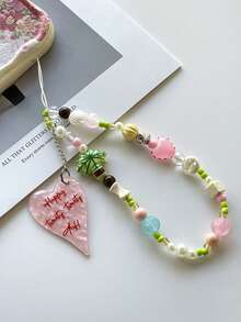 椰子树心形贝壳CCD相机挂绳，手机壳吊坠，防丢绳，DIY串珠 - 椰子樹 - 查看 3