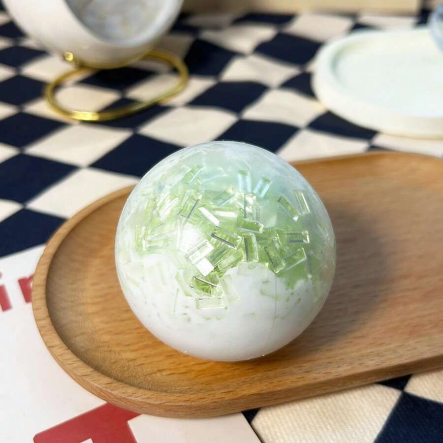 Creative Handmade Ice Crush Squishy Ball, Slow Rebound Stress Relief Toy, Shapeable Star Slushie Noise Ball For Decompression - Green - View 1