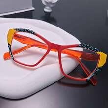 HAITONGCR 1 Pair Unisex Polygonal Reading Glasses, Multifocal Eyeglasses - Transparent - View 3