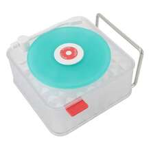 Zunate Altavoz Retro de Ruido Tocadiscos Portátil para Ayudar a Dormir con Luz Ajustable y Mini Altavoz de Escritorio Vintage - como en la foto - Ver 5