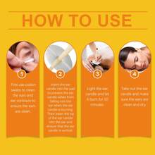 Set de velas para los oídos, limpieza y nutrición suave y cómoda de doble oído con velas de cera de abeja y miel - Ver 7