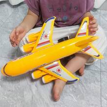 Large Inertial Simulation Airplane Model, Light Passenger Plane Toy Car, Indoor Activity Game Toy, Birthday Party Gift, Holiday Gift - Yellow - View 6
