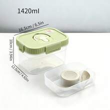 Double Layer Transparent Plastic Bento Box With Sauce Dish And Tableware, Sealed And Leak Proof Fruit Salad Food Container, Reusable Lunch Container, Suitable For Students Adults To Use In School, Office, Travel, Camping, Picnic, And Back To School - Multicolor - View 15