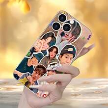 Selfie alegre de miembros de , tema colorido.funda de teléfono Fundas compatibles con ,Apple,VIVO,OPPO,,, y Honor.Fabricadas en silicona TPU,ofrecen protección contra golpes y caídas. - transparente - Ver 2