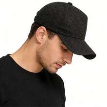 1pc Solid Color Luxury Rhinestone Letter Baseball Cap, Sparkling Texture, Suitable For Casual, Outdoor Sun Protection, Made Of Polyester Fiber, Suitable For All Seasons, Holiday Gift,Summer,Beach - Black - View 5