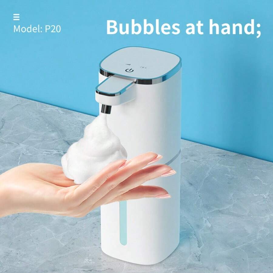 DONASIRA Novo lançamento, 1 dispensador automático de sabonete, dispensador de sabonete líquido, dispensador de loção, ativado por sensor sem toque, grande capacidade de 400 ml, recarregável por USB, design minimalista, disponível em branco e preto, adequado para banheiro, cozinha e muito mais, fácil de usar, altamente prático!