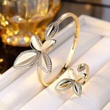 1件镀金金属手链，镶嵌立方氧化锆水钻，创意水滴形设计，日常佩戴饰品，母亲节礼物 - 手鐲 - 查看 24