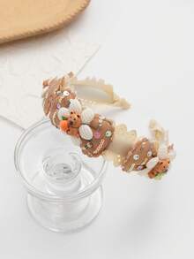 1个可爱水豚蕾丝发箍，适合日常佩戴、上学、送礼、拍照、派对等场合。 - 彩色 - 查看 10