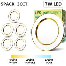 4-Inch Dimmable Ultra-Thin LED Recessed Ceiling Light, 3 Color Temperatures (3000K/4000K/6000K), 7W 650 Lumens Dimmable Downlight With Trim, Suitable For Kitchen, Living Room, Bedroom, Renovation Projects - Multicolor - View 10
