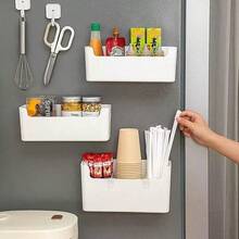 1pc Wall-Mounted Kitchen Storage Cabinet, No Screw Holes Inside, Cabinet Door For Food Preservation, Storage Box For Cleaning Supplies - Clear - View 5