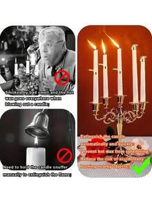 1 pieza Apagavelas automático, accesorio para extinguir la llama de la vela - A - Ver 6