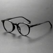 Premium Brand Classic Handmade Round Acetate Eyeglasses, Men's Retro Fashion Frames, Men's Accessories, Transparent Eyewear Accessories - Multicolor - View 1
