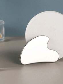 1pc Stainless Steel Heart-Shaped Gua Sha Board, For Facial Massage, Portable Muscle Relaxation Massage Board, For Body, Eyes And Neck Massage, Beauty, Spa, Self-Care, Skincare, Beautician Supplies, Facial Massage Tool - 彩色 - 查看 6