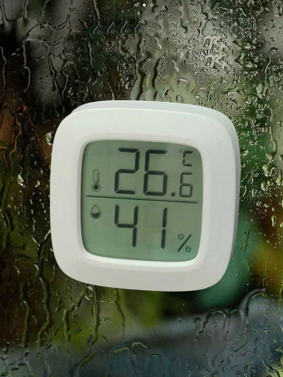 1个磁性/悬挂式/壁挂式爬行动物饲养箱数字温度计 - 白色 - 查看 1