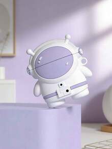 1个紫色和白色硅胶3D宇航员心形耳机保护套，兼容苹果1/2 - 彩色 - 查看 7