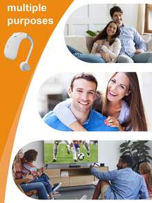 Rechargeable Hearing Aids Earphone, USB Power Supply, Polymer Lithium-Ion Battery, Audio Enhancement, Clear Communication Hearing Aids Earphone. - White - View 4