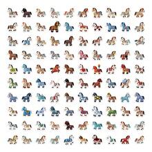 100pcs Cute Horse Stickers, Chinese Style Creative Decorative Stickers For Diary, Notebook Scrapbook Supplies Stationery Funny Stickers - 100pcs - View 9