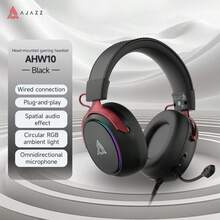 AJAZZ AHW10 Wired Gaming Headset, Virtual 7.1 Surround Sound For Precise Positioning, Wired Connection, RGB Lighting, Adjustable Metal Headband, High-Performance (Freely Adjustable Via Web Driver) - View 12