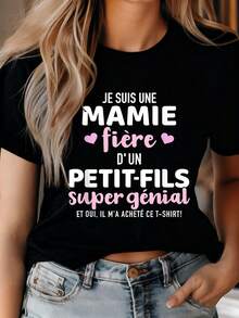 Je suis fière d'être la grand-mère d'un petit-fils génial - T-shirt, noir - Noir - Voir 2