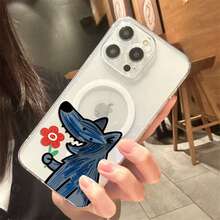 Clear Acrylic Magnetic Phone Case For Couples, Compatible With Multiple Phone Models - Caperucita y Lobo2 - 查看 3