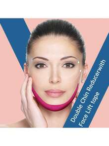 1pc Face Bandage, Face Lifting Patch, V-Shaped Lifting Anti-Wrinkle Eye Mask, Facial Care Tool. Elastic Bandage Suitable For Neck, Jawline And Double Chin Area. Reusable, Fragrance-Free. - Multicolor - View 5