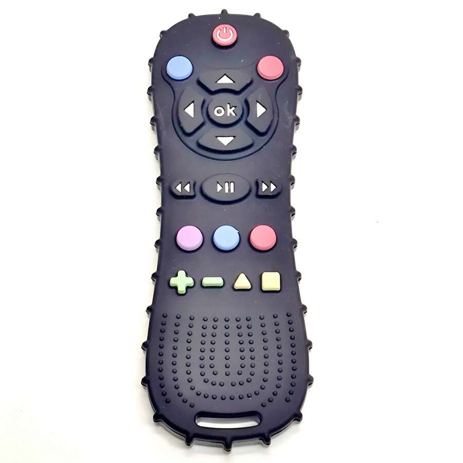 Mordedor de silicona con Control remoto para bebé, guantes anticomer, pulsera para chupete, palo de dentición, juguetes para morder, 1/3 Uds. R48O - Negro - Ver 1