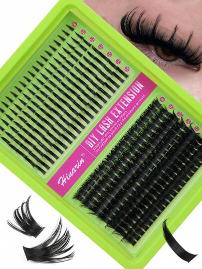 Hinarin 280 Pcs D Curl Mange Lashes Spiky Effect Fairy Lashes Fluffy Anime Eyelashes Wispy Soft Lashes 2 IN 1 Mixed Lashes 8-18mm Clusters Lashes Dramatic Look DIY Eyelash Extensions Suitable For Any Occasion Festival Gifts False Eyelashes Lash Clusters,Lashes,Eyelashes,Fake Lashes