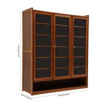 8-Tier Shoe Storage Cabinet Wood Grain Bamboo Shoe Console With Doors, Entryway Hidden Shoe Shelving ,Free Standing Shoe Organizer - 查看 2