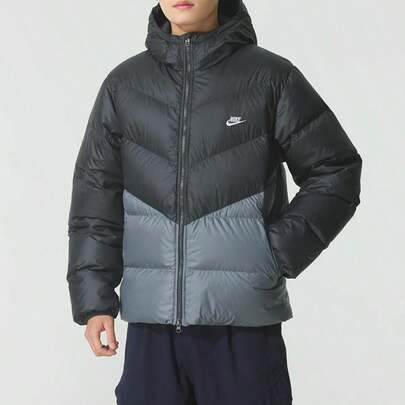 Nike Áo khoác lông vũ nam AS M NK WINDRUNNER STMNT DWN, Thể thao ngoài trời, Đi làm, Du lịch, Thường ngày, Mềm mại, Nhẹ, Áo khoác ngoài ấm áp HQ7791-061 (90% Lông vũ, 10% Lông tơ)
