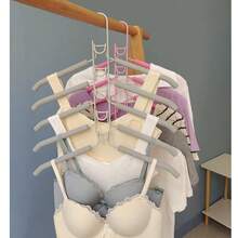 5个金属加厚节省空间衣架，5合1多层设计，带防滑泡沫垫，适用于外套、毛衣、西装和T恤。 - 彩色 - 查看 2