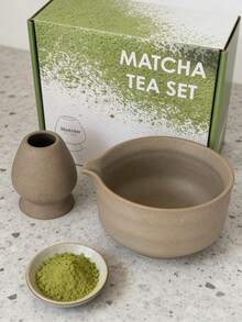 1件/2件/4件套日式窑烧渐变粉色抹茶碗、抹茶筅、抹茶勺、抹茶刷茶具套装 - 彩色 - 查看 3