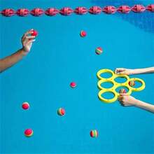 Water Floating Pool Game Throwing Toy -Floating Pool Game With Numbered Targets & 10 Colorful Golf Balls - For Beach, Lake, Swimming Pool Toy, As Halloween Gift,Family Party Supplies-A Must Have For Summer,Beache Essentails - Yellow - View 7