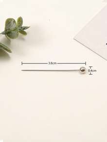 30pcs Rhinestone Colorful Scarf Pins, Fashion Brooch Pins For Women - Spherical Head - Silver - View 6