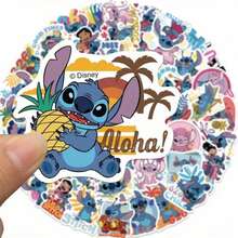 50pcs Cute Cartoon Stitch Stickers, Assorted Designs, Waterproof Decals For Luggage, Notebook, Water Bottle, Nordic Style, High-Quality Sticker Decoration For Phone Case, Laptop, Refrigerator Scrapbook Supplies Stationery Funny Stickers Kindle - Stitch Stickers - View 1