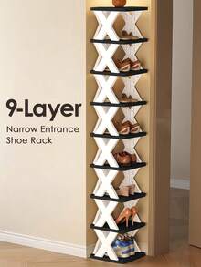 50/10/2/1 Pcs Adjustable Shoe Rack - Plastic Multi-Tier Shoe Shelf With Clear Plastic Shelves, Space-Saving Home Entryway, Closet And Bedroom Design, Easy Assembly, No Tools Required, Shoe Storage Organizer, Compact Shoe Rack, Sturdy - Multicolor - View 14