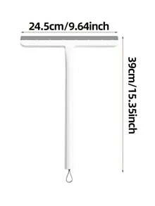 1pc Handheld Squeegee, Silicone Scraper, Glass Cleaning Squeegee, No Trace Bathroom Countertop Mirror Scraper, Window Cleaning Tool - A - View 13