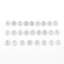 1pc New Classic Silvery Round Hollow Initial Pendant Spring Buckle Faux Pearl Beaded Bracelets For Men - White - View 4