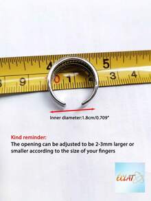 1pc Vintage Royal Style Thumb Knitted Multi-Layer Open Ring, Thick Adjustable Ring, Rugged Bohemian Elegant Ring, Women's Jewelry For All Seasons, Gift For Her C9YX - Multicolor - View 2