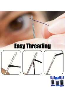 12pcs Stainless Steel Big Eye Needles, Stainless Steel Easy Threading Side Hole Sewing Needles, Suitable For Elderly Handwork Sewing, DIY Handicrafts, Sewing Needles, Handmade Knitting Needles, With Leather Needle Case And Storage Tube (Random Color And Style) - Multicolor - View 11