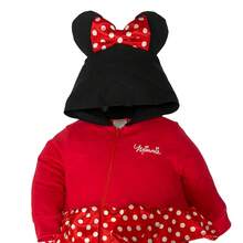 Disney Lightweight Cotton Romper With Hat For Baby - Red - View 3