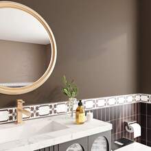 1 Cuộn Giấy Dán Tường Tự Dính Chống Thấm Nước Màu Nâu Mờ, Phong Cách Sang Trọng Hiện Đại, Thích Hợp Cho Phòng Tắm, Nhà Bếp, Trang Trí Mặt Bàn, Chất Liệu PVC, Dày Và Bền, Dễ Lắp Đặt và Tháo Gỡ, Kích Thước: 15.7in X 39.3in / 118.1in / 196.8in, Giấy Dán Tường Màu Trơn - màu nâu - Xem 13