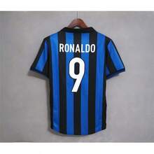 Inter Milan 1998-99 Ronaldo 9 Blue And Black Retro Player Shirt - Màu xanh lam - Xem 2